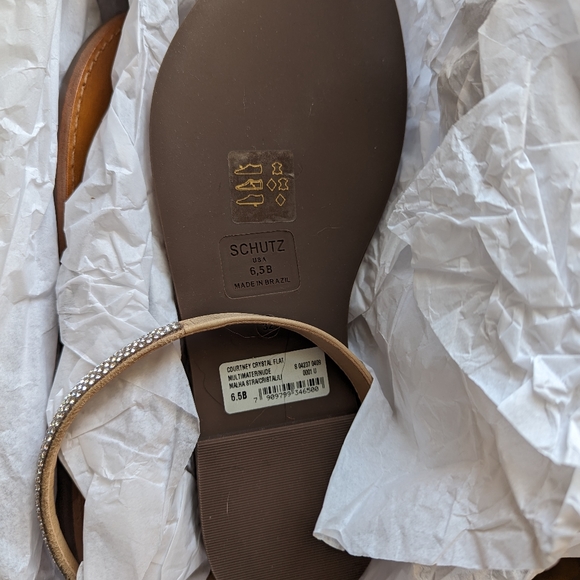 NWT Schutz 6.5 Courtney Crystal Wrap Sandal - Picture 2 of 5